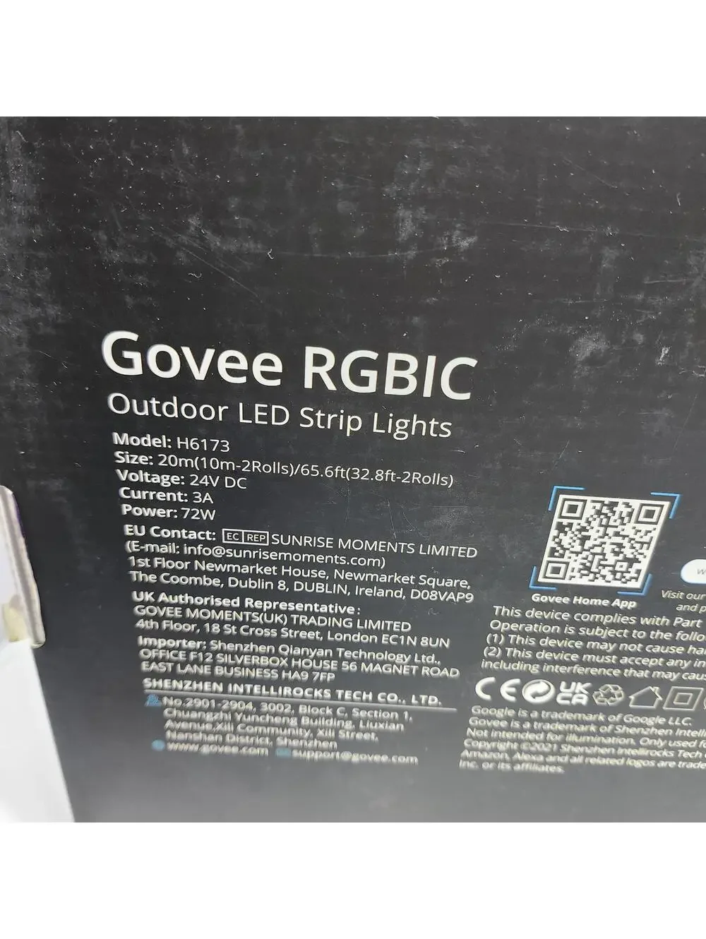 Govee Outdoor LED Strip Lights 65.6ft Alexa & Google App Control IP65 Waterproof